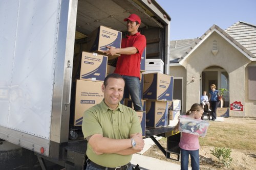 Careful handling of office boxes and IT equipment during a move