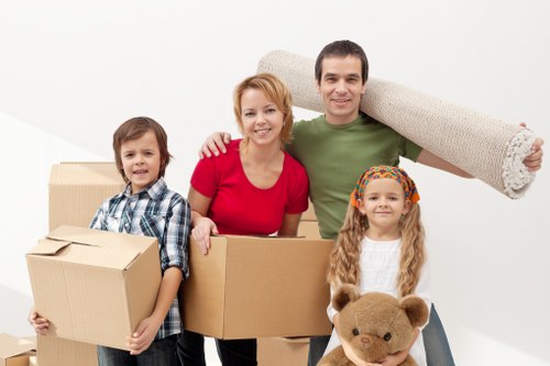 Local removals truck helping with a move in West London