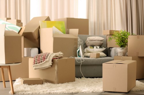 Household belongings being loaded for a local removal in Ealing