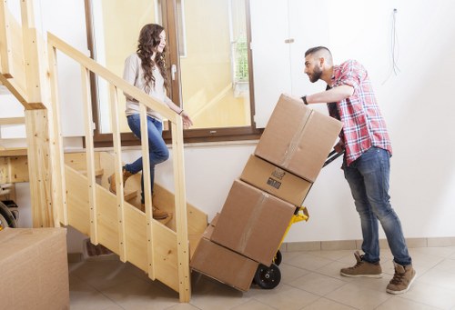 Packing and handling office equipment during a relocation in Ealing