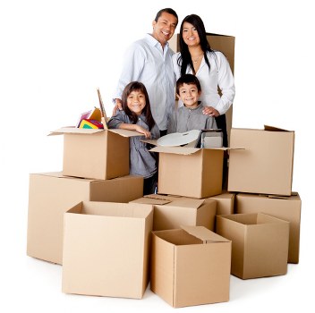 Local movers organising boxes and furniture for an Ealing relocation